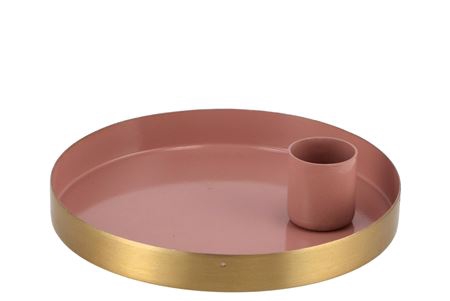<h4>Amber Marrakech Pink Candle Plate 12x12x2,5cm</h4>