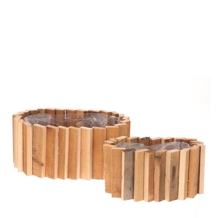<h4>Hout Planter S/2 35*24*15.5cm</h4>