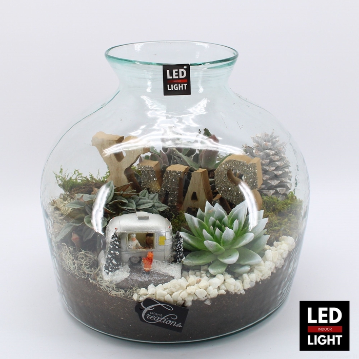 <h4>XMAS-23051LED Kerst creatie terrarium</h4>