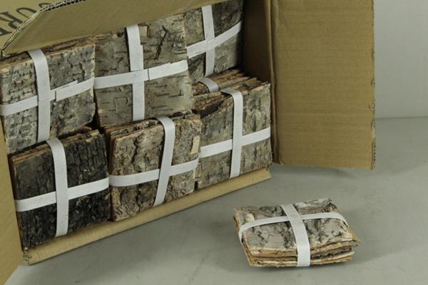 <h4>Birch Bark Pack 10x10cm(6p)nat</h4>