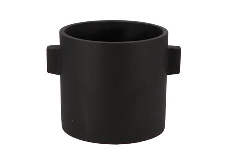 <h4>Concrete Ears Black Pot 19x15cm</h4>