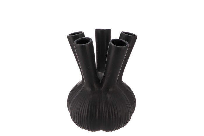 <h4>Aglio Straight Black Vase 16x16x19cm</h4>
