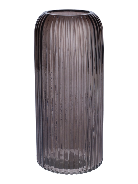 <h4>DF02-664550800 - Vase Nora d6/8.7xh20 grey transparent</h4>