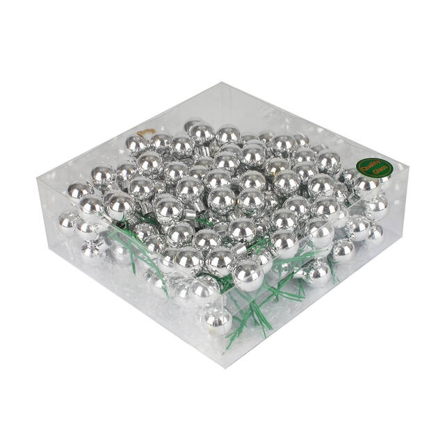 <h4>Glasbal 20mm op dr. glans zilver   144/koker</h4>