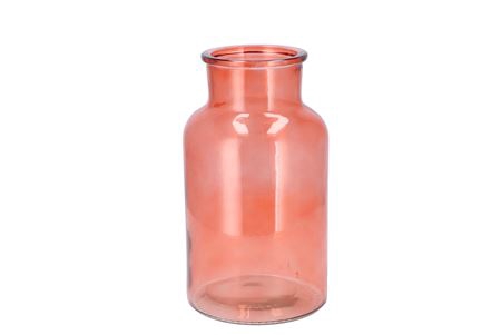 <h4>Dry Glass Coral Milk Bottle 15x26cm</h4>