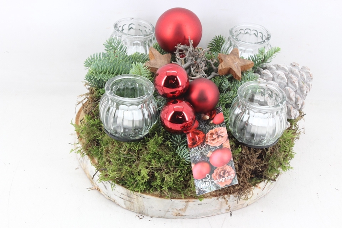 <h4>arr5 Kerst MB374 - Hout schijf 4licht rood/wit</h4>