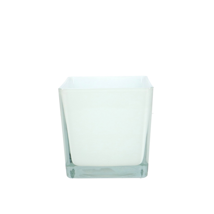<h4>Glass colour Cube taper d12*12cm</h4>