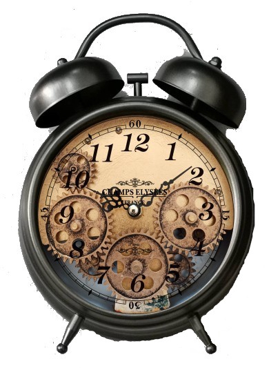 <h4>Clock Alarm Ø19cm Black 18200</h4>