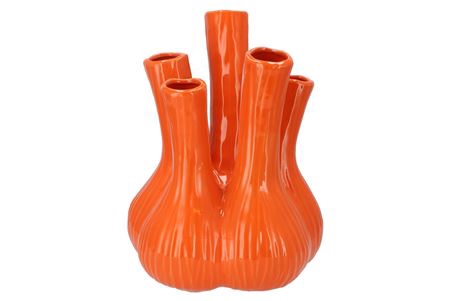 <h4>Aglio Shiny Orange Vase 26x35cm</h4>