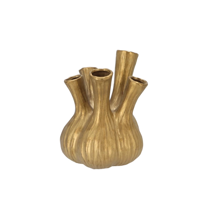<h4>Aglio Gold Vase 20x25cm</h4>