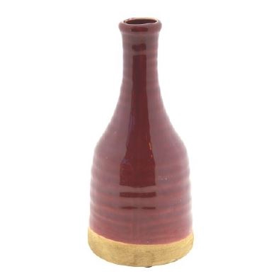 <h4>DF883820600 - Vase bottle red h23cm</h4>