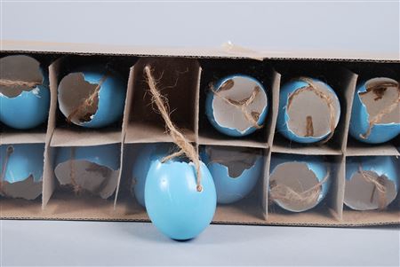 <h4>Eggs Kippen Hanger Aqua Blauw Per 12</h4>