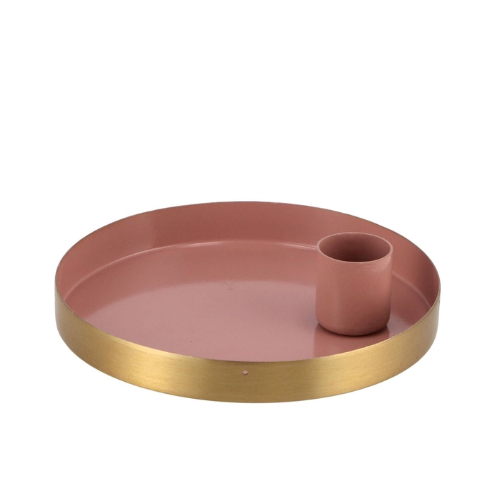 <h4>Amber Marrakech Pink Candle Plate 12x12x2,5cm</h4>