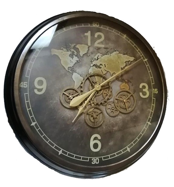 <h4>Clock Gear Ø85cm Black/gold 06</h4>