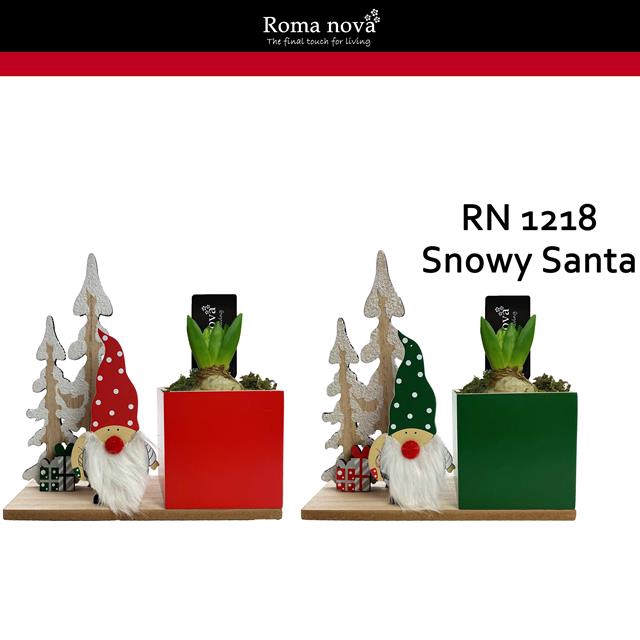 <h4>arr4 Hyacint RN1218 - Hout Snowy santa</h4>