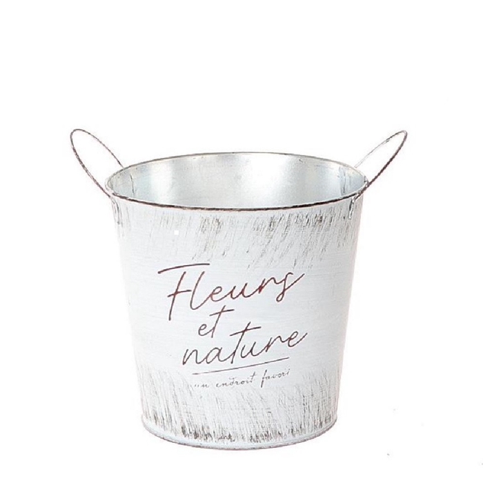 <h4>Zink Fleurs Pot D18*17cm</h4>