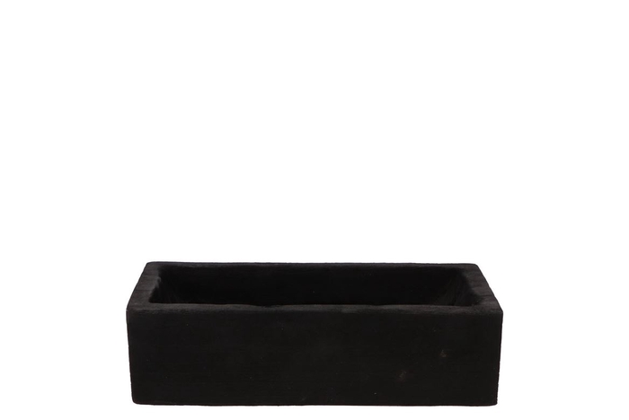 <h4>Wood black tray rectangle 32x16x9cm</h4>