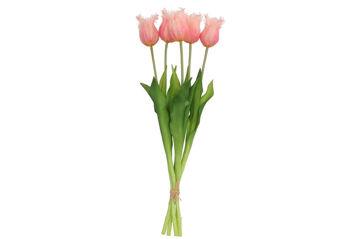 <h4>Silk Tulip 5x Pink 46cm</h4>