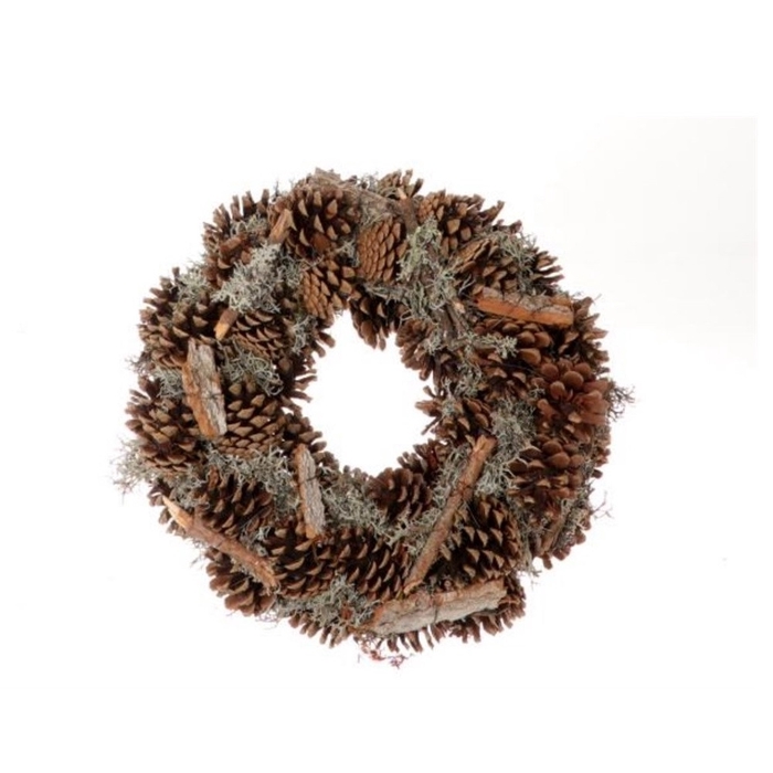 <h4>Krans d40cm Pinecone hout</h4>