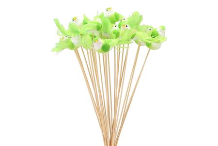 <h4>Bijsteker Vogel Op Stok L. Groen P/25 11x4x50cm</h4>