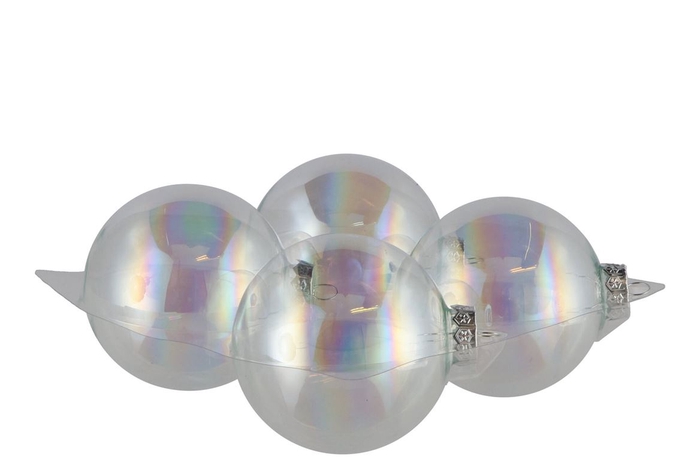 <h4>Glass Ball Clear Pearl 100mm P/4</h4>