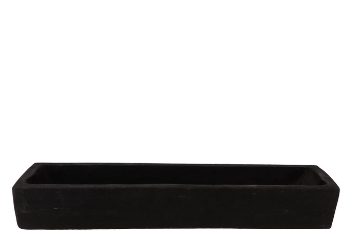 <h4>Wood black tray rectangle 60x16x9cm</h4>
