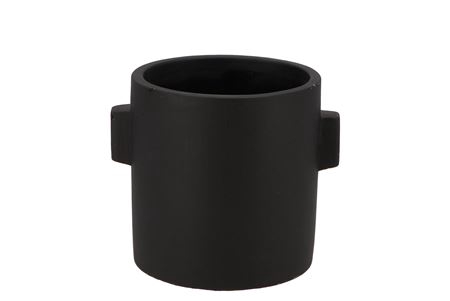 <h4>Concrete Ears Black Pot 15x13cm</h4>