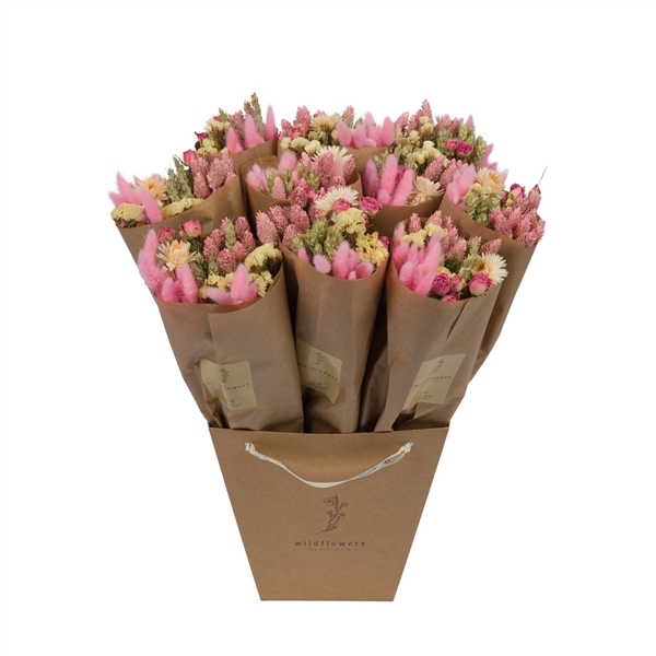 <h4>Droogbloemen-Market More 50cm-Yellow/Pink</h4>