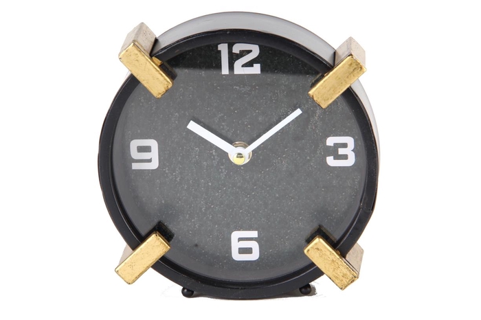 <h4>Clock Table Mtl Ø17cm Black/co</h4>
