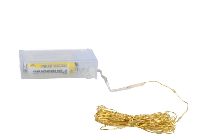 <h4>Led Gouddraad 100led Extra Warm Wit M/timer</h4>