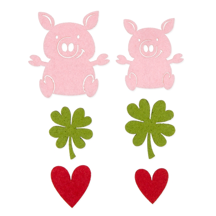 <h4>Decoration Pig/heart 2.5-6cm x24</h4>