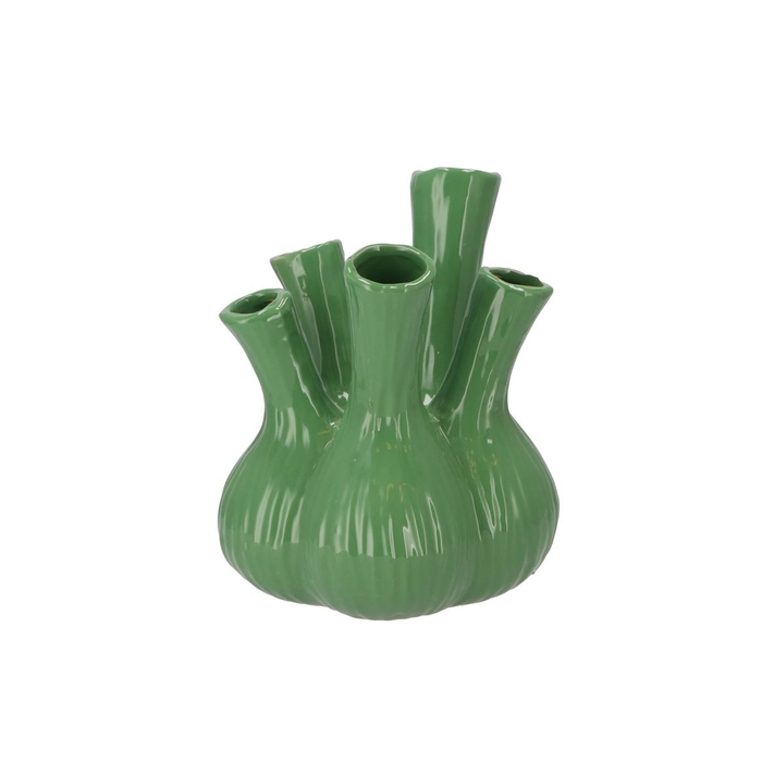<h4>Aglio Shiny Dark Green Vase 22x28cm</h4>