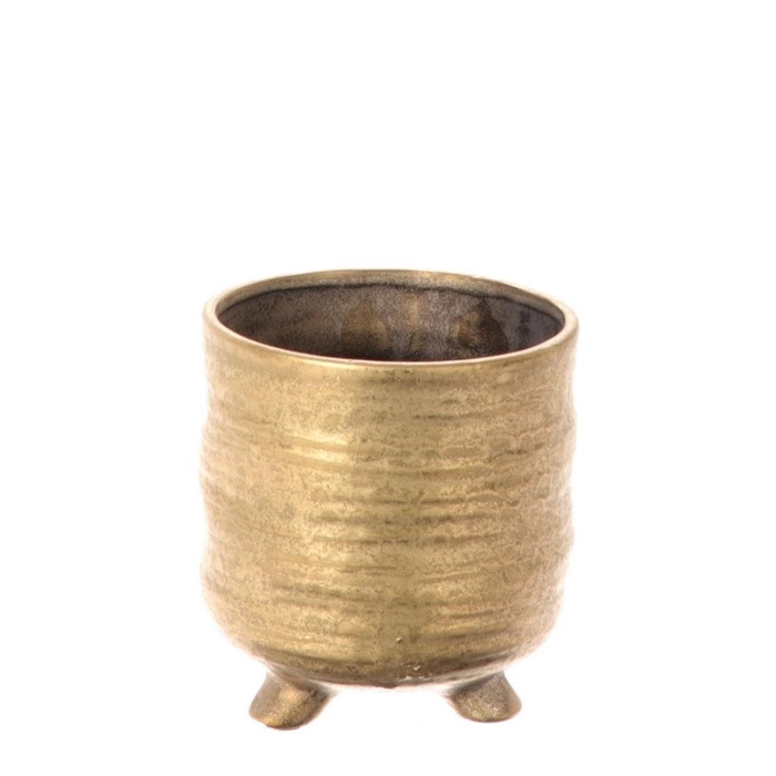 <h4>Keramiek Brushed pot/voet d14*14.5cm</h4>