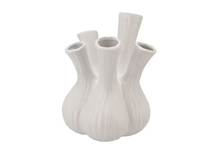 <h4>Aglio Mat White Vase 20x25cm</h4>