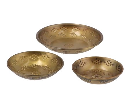 <h4>Amber Schaal Metal Gold 3dlg 15cm</h4>