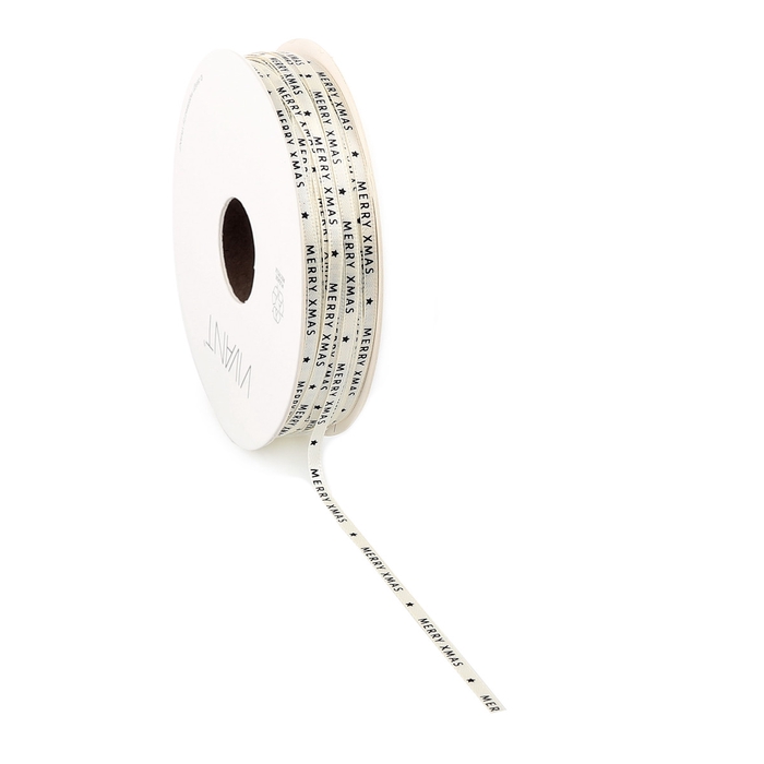 <h4>Christmas Ribbon Merry Xmas 3mm 50m</h4>