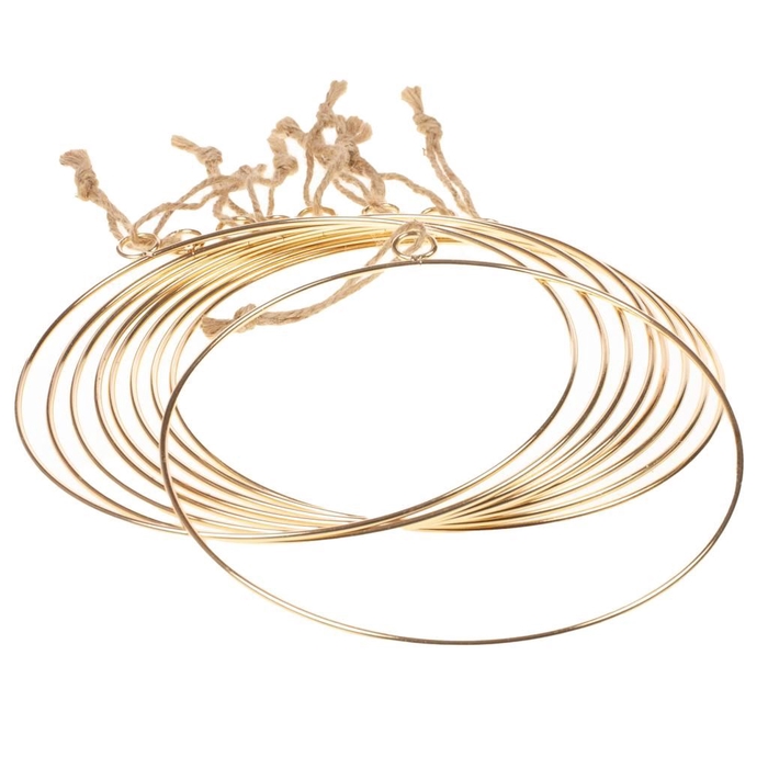 <h4>Ring 20cm metal small 10pc gold</h4>