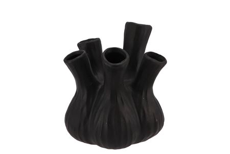 <h4>Aglio Mat Black Vase 17x20cm</h4>