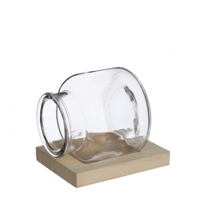 <h4>Glas Terrarium+hout d12*12cm</h4>