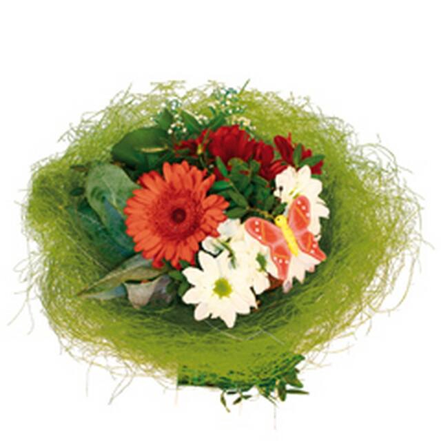 <h4>Bouquet holder sisal round loose Ø30cm dark green</h4>