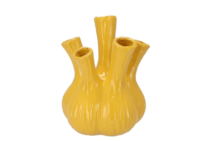 <h4>Aglio Shiny Yellow Vase 20x25cm</h4>