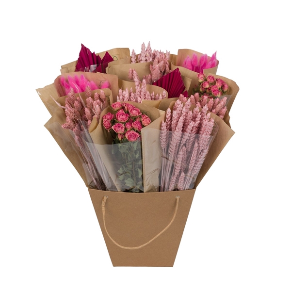 <h4>Droogbloemen-Dried Mono Mix 50cm-Pink</h4>