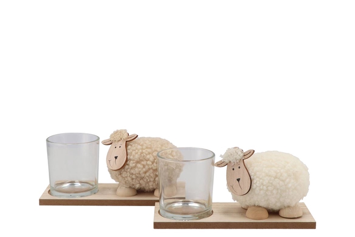 <h4>Easter Sheep Wolly Cilinder Ass 18x8x21cm</h4>