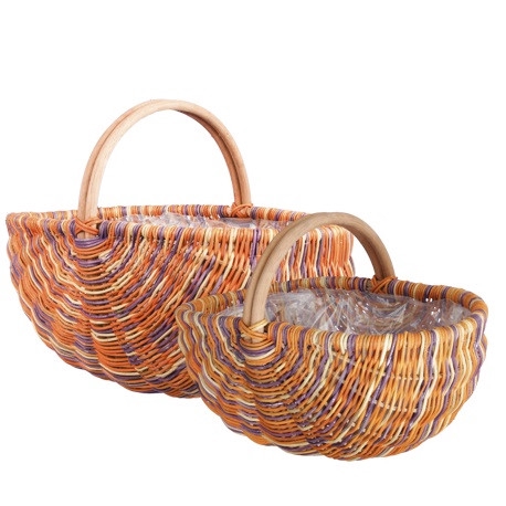<h4>Basket sets Handle S/2 49/32.5*32cm</h4>