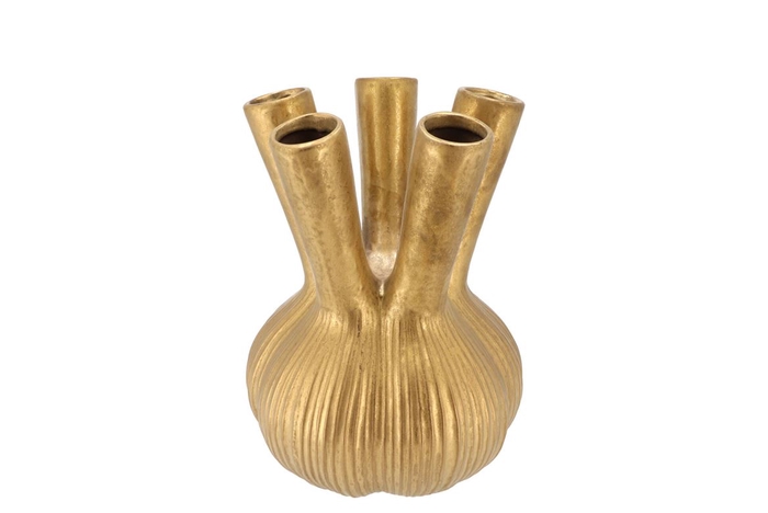 <h4>Aglio Straight Gold Vase 19x19x25cm</h4>