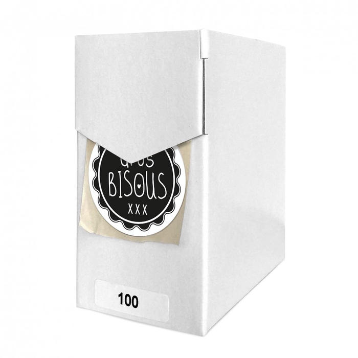 <h4>Labels Sticker 40mm x100 Gros bisous</h4>
