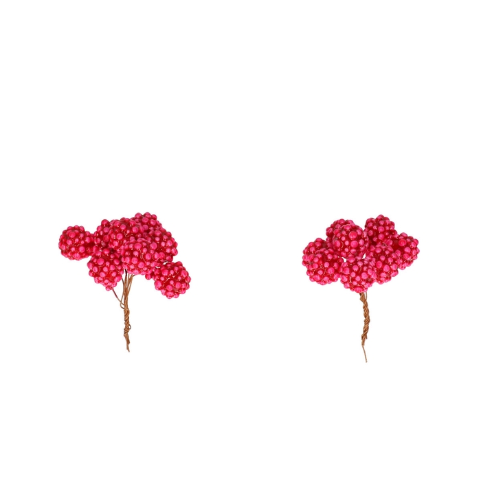 <h4>Decoration Raspberry/wire 1.5cm x64</h4>