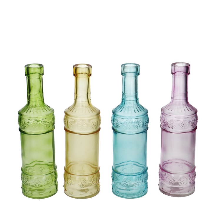 <h4>Glass colour Bottle round deco d2/6.5*22cm</h4>