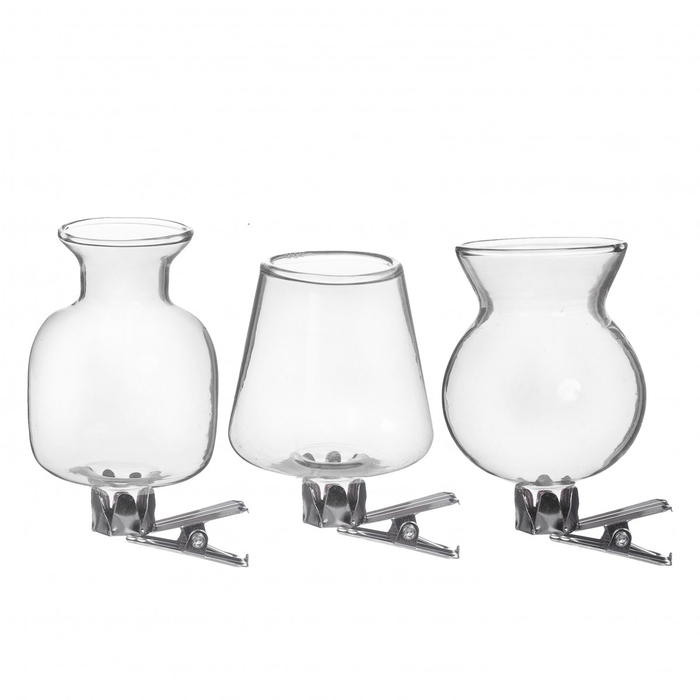 <h4>Glas Vaas/clip d04*7cm x3</h4>