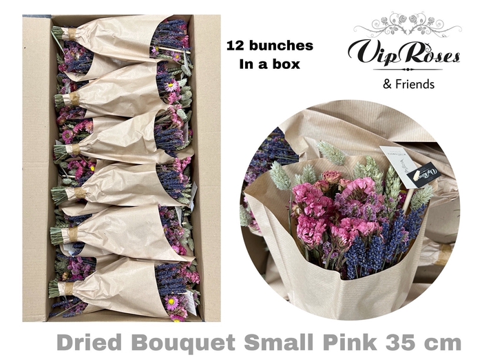 <h4>DRIED BOUQUET SMALL PINK x12</h4>